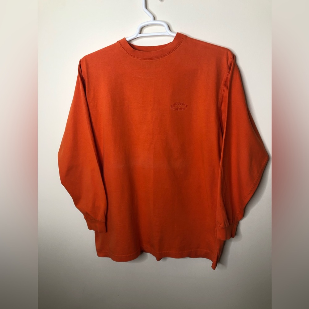 Army Navy Orange Cotton Long Sleeve Shirt Tee